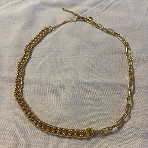 Madewell split style gold necklace